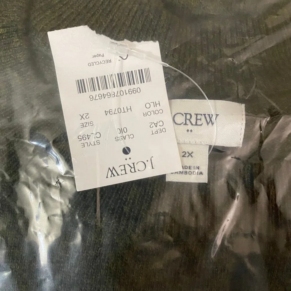 J. Crew Wool-blend boyfriend sweater 2X
